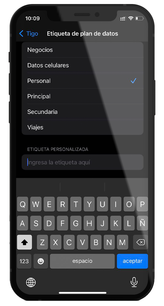 Modificar de datos - eSIM - iPhone | iOS -  SIM Virtual - Tigo Nicaragua