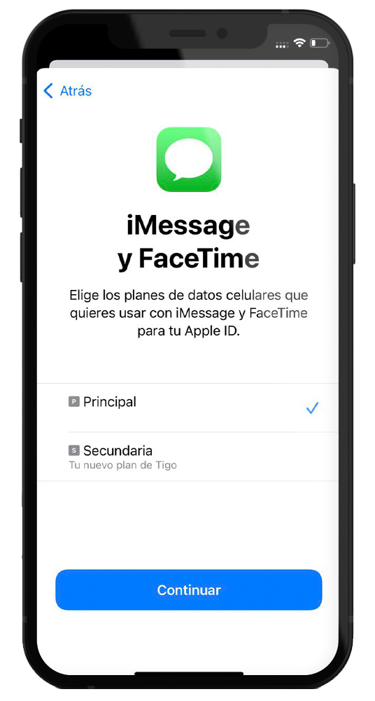Configuración eMessege Facetime - eSIM - SIM Virtual - iPhone | iOS - Tigo Nicaragua