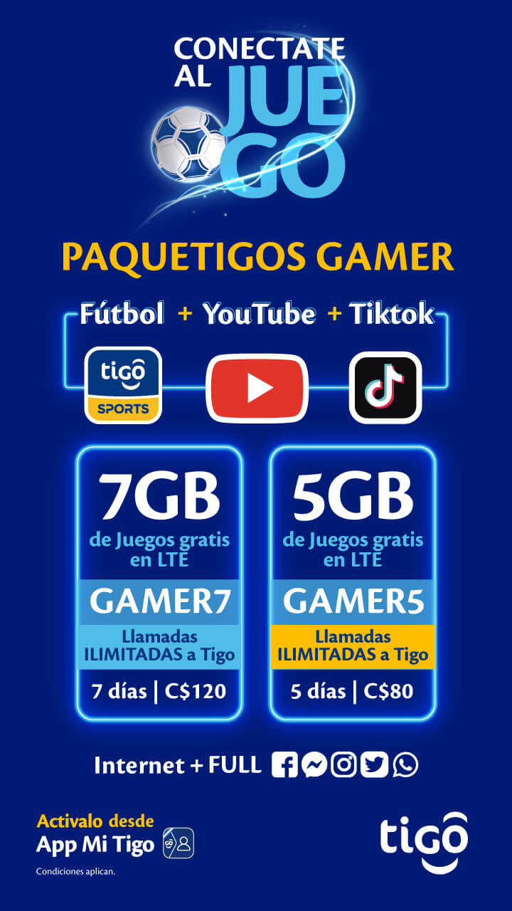 Paquetigo Gamers - Junio 2022 - Tigo Nicaragua
