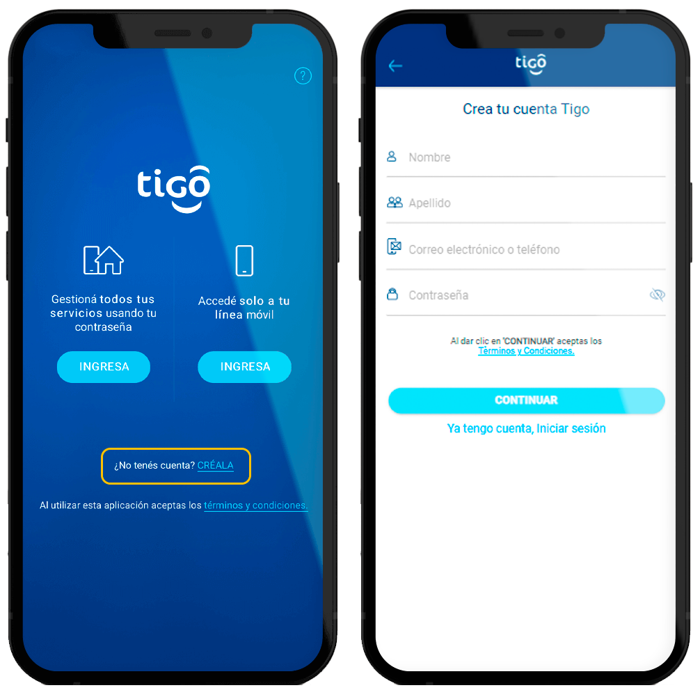 Crear Tigo ID - Usuario en la App Mi Tigo - Tigo Nicaragua