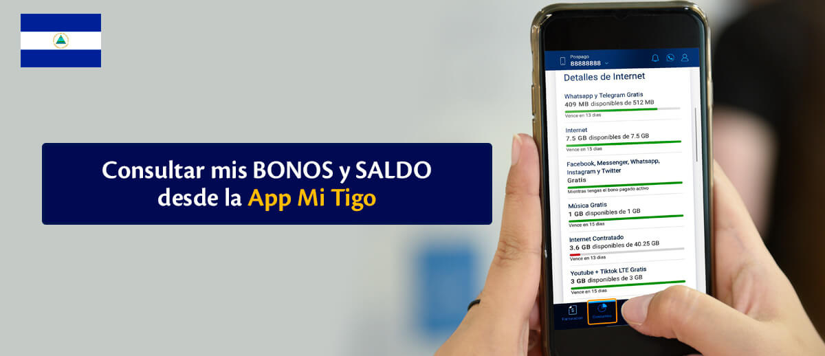 Consultar mis bonos y saldo disponible desde la App Mi Tigo - Tigo Nicaragua