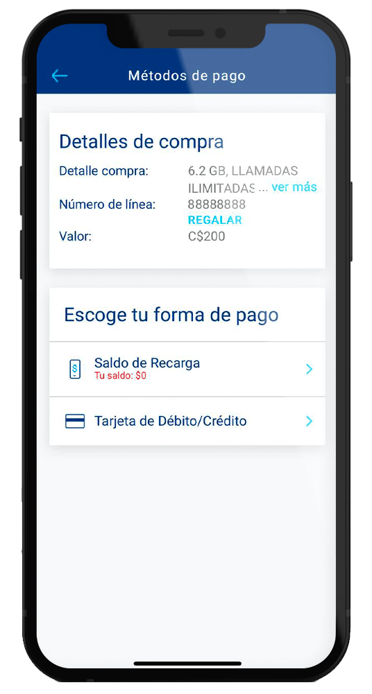 Método de Pago | Comprar - Activar Megapacks | App - Recarga Tigo Nicaragua
