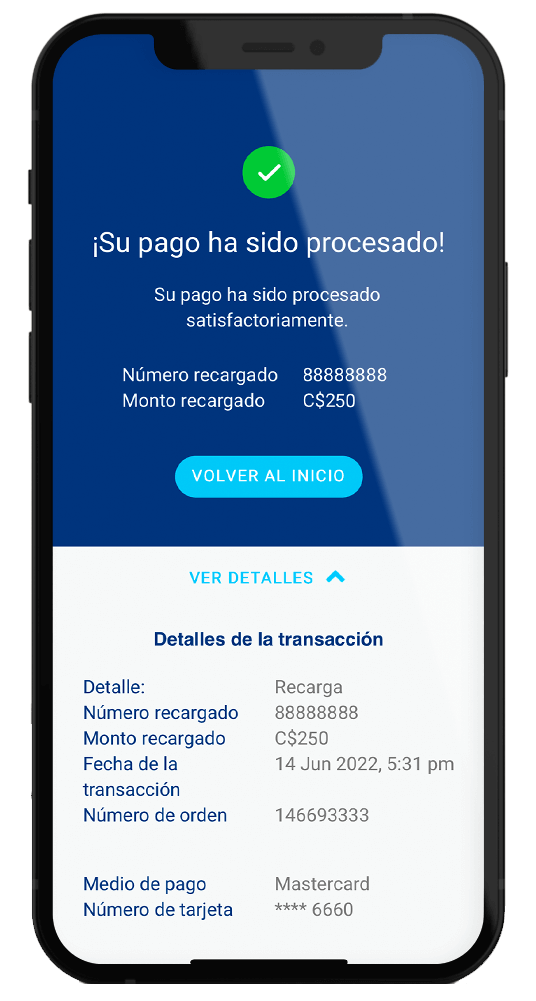 Confirmación de Compra | Compra Bonos de Internet | App - Recarga Tigo Nicaragua